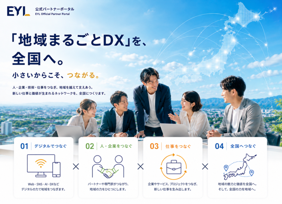 「地域まるごとDX」を、あなたの街で。EYLが全国に広げる地域DXパートナーネットワーク